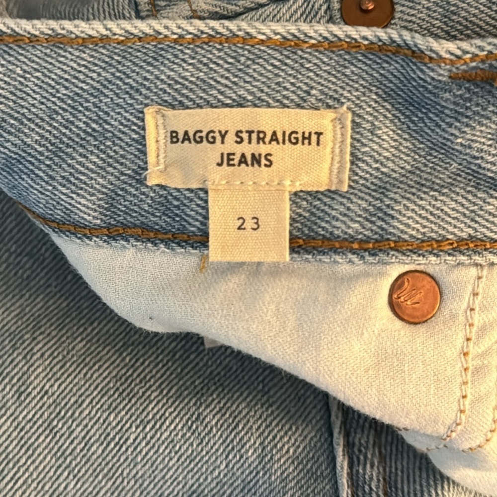 Madewell Baggy Straight Jeans in Berteau Wash Size 23 NWT - Picture 9 of 12